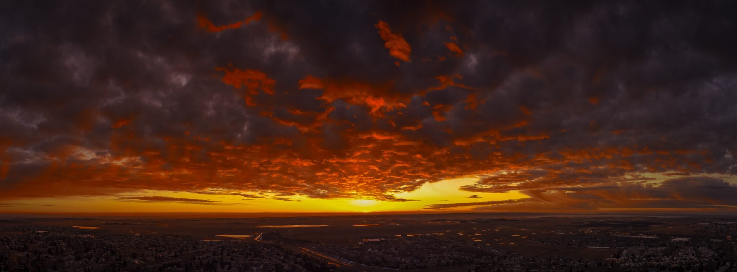 Fire along the sky, Strathmore, Alberta, 2024-03-13