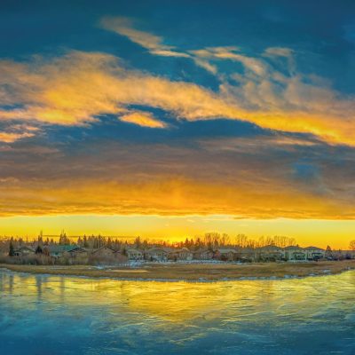 Another shot of the Icy Hot, Lower Gray Pond, Strathmore, AB, 2026-01-18
