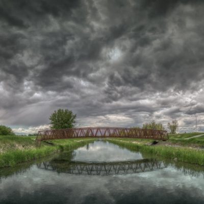 Reflections, Tom Sadler Bridge, Strathmore, AB, 2024-06-02