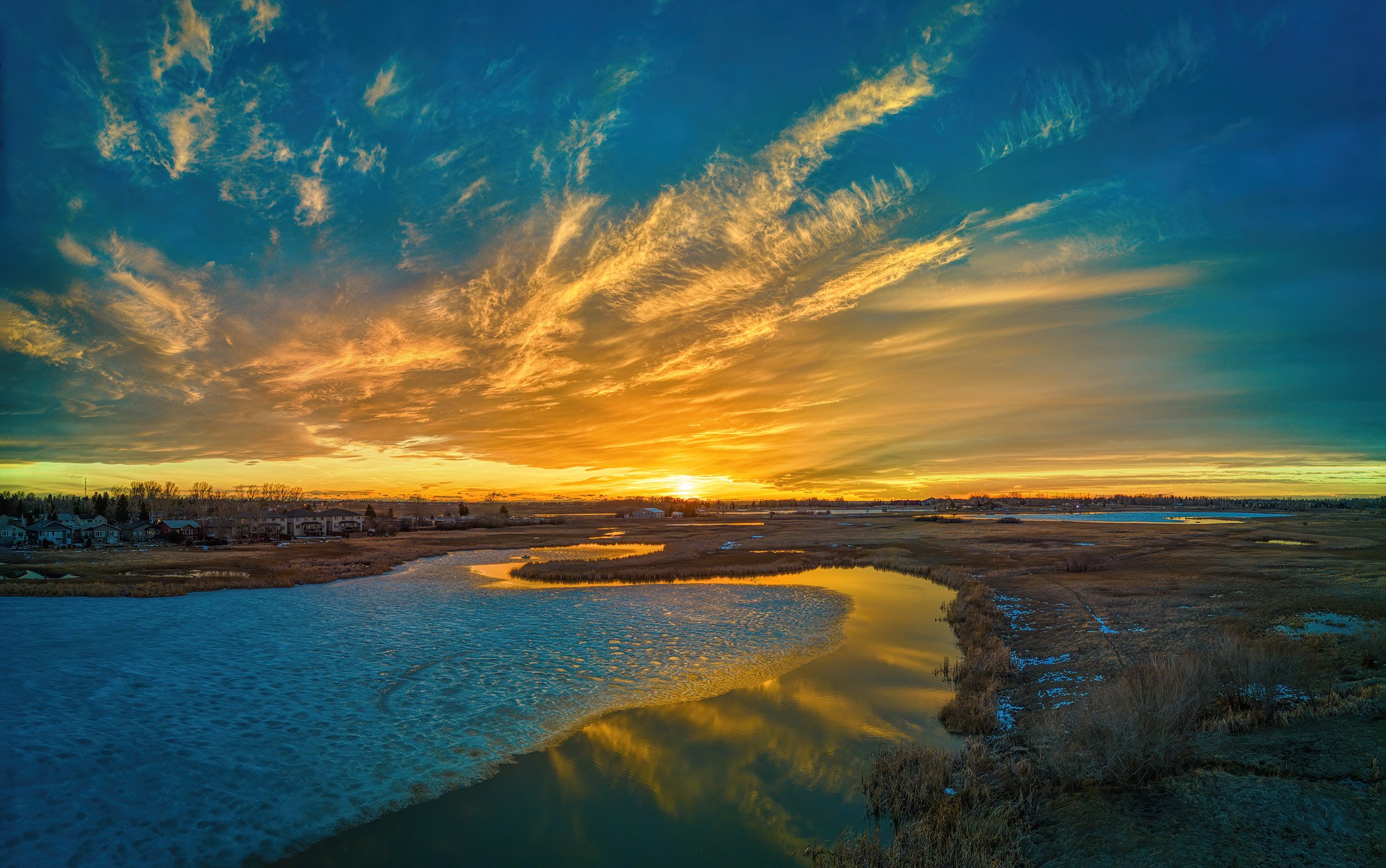 Now open for the season, Lower Gray Pond, Strathmore, AB, 2026-04-20