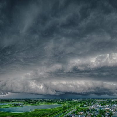 Here comes the hammer, NW of Thornbriar Green, Strathmore, AB, 2026-06-16