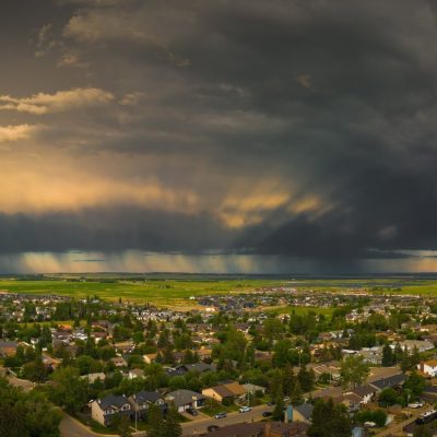 Shot across the bow, Looking south of Thomas Drive, Strathmore, AB, 2026-06-09