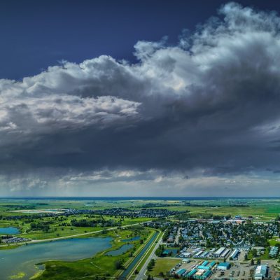 Small storm, big attitude, NW of Thomas Drive, Strathmore, AB, 2026-07-08