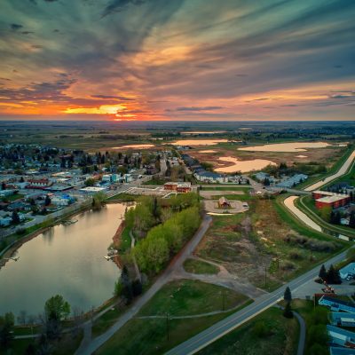 Kinsmen Park at Dusk, Strathmore, AB, 2022-05-20